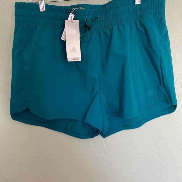Adidas Women’s AeroReady training shorts size XL color is legacy teal NWT - Picture 12 of 12